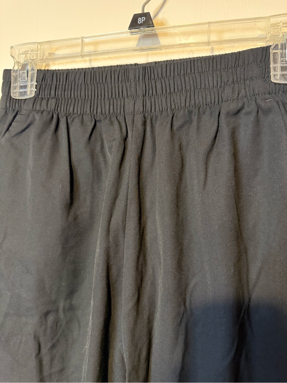 Everlane The Wool Tapered Leg Pant Trousers in Black Pull On Elastic Sz 0 - Picture 3 of 5